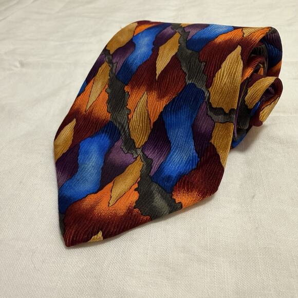 J. Garcia Collector’s Edition Silk Tie – Stonehenge Abstract USA 90s - Picture 1 of 9